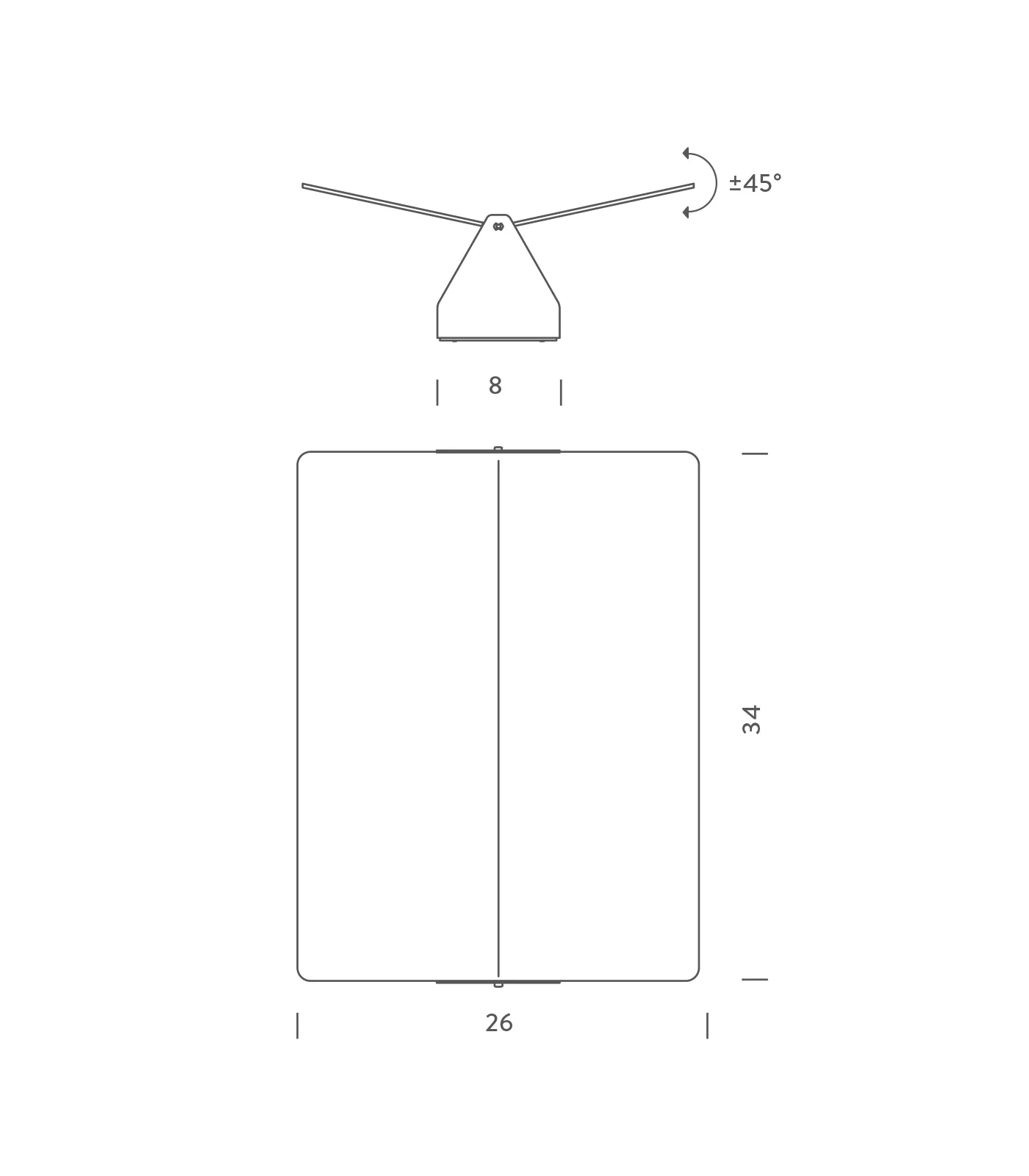 Applique à Volet Pivotant Plié Wall Light - Image 6