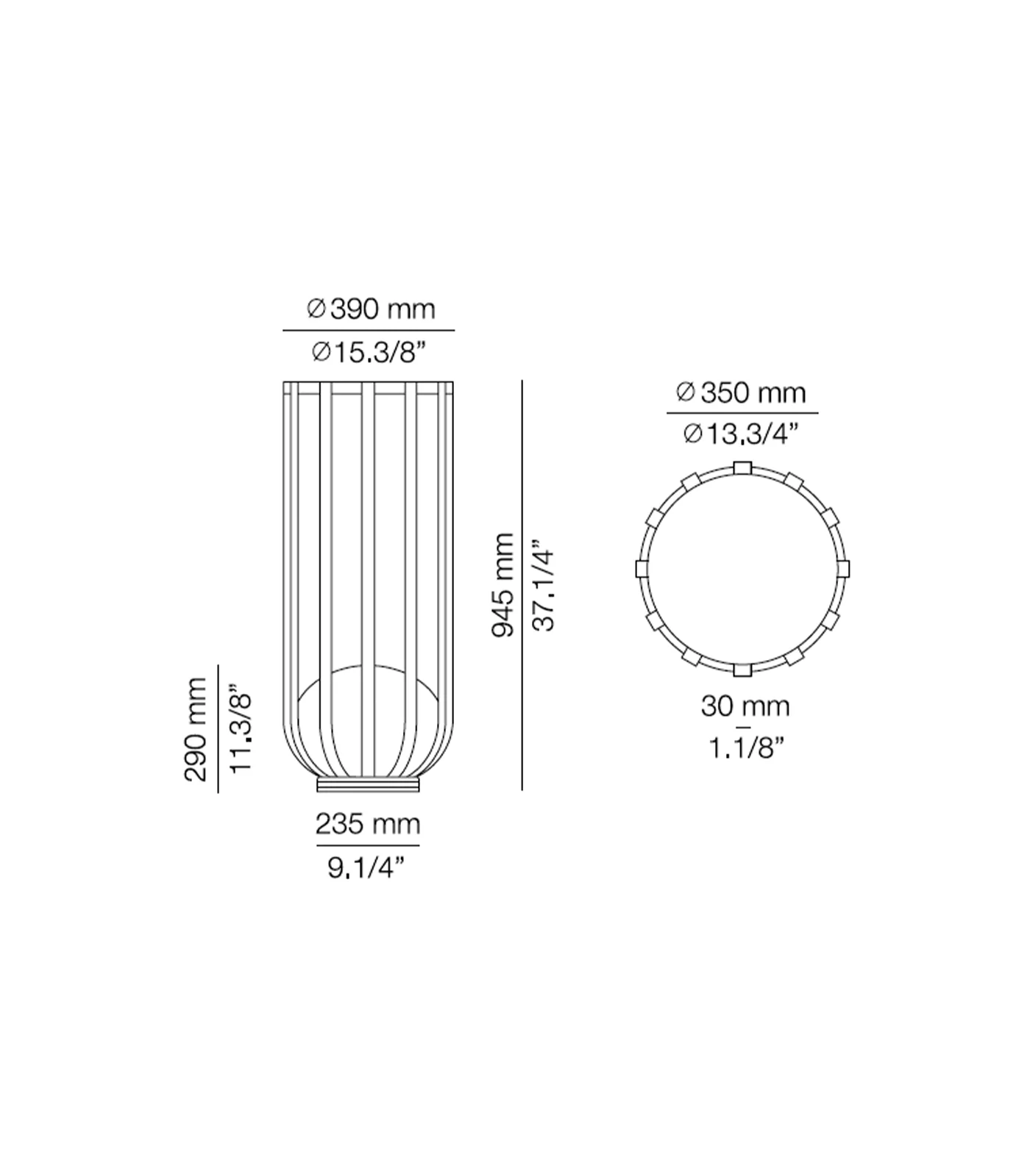Bols Tall Outdoor Floor Lamp - Image 6