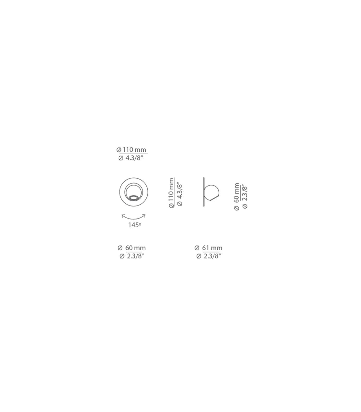 Compass Flush Wall Light - Image 2