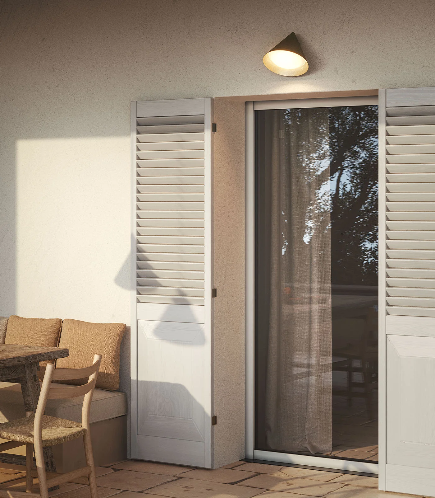 Cone Flush Outdoor Wall Light - Image 3