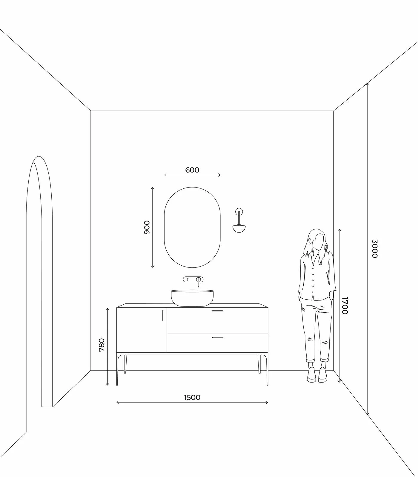 Dome Long Arm Wall Light - Image 3
