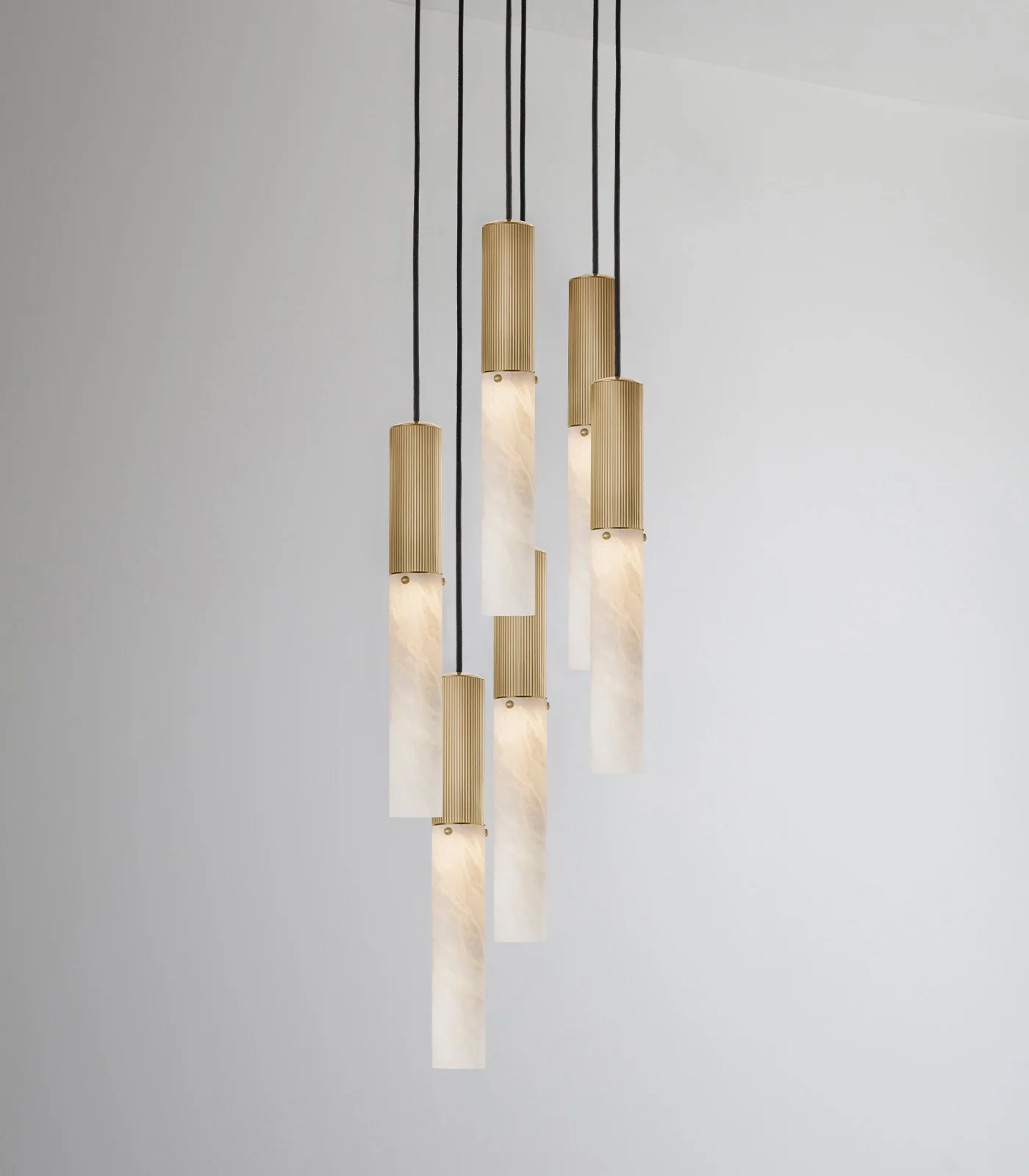 Flume Alabaster 6lt Pendant Light - Image 4