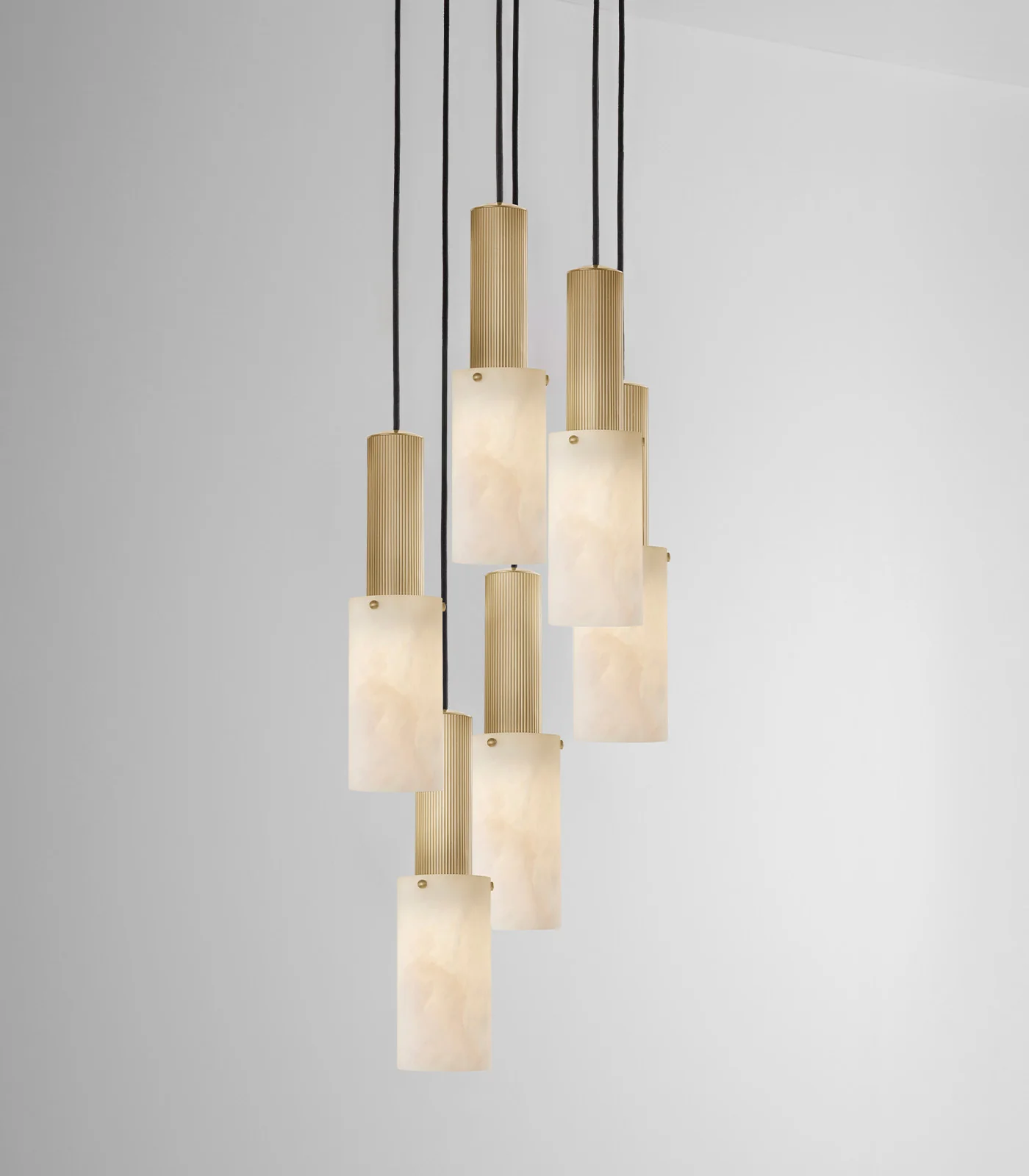 Flume Large Alabaster 6lt Pendant Light - Image 3