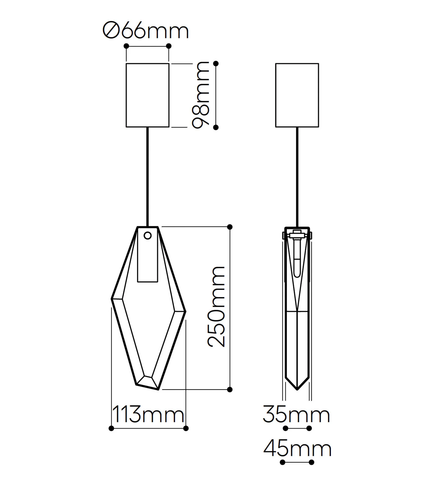 Fragments Long Pendant Light - Image 19