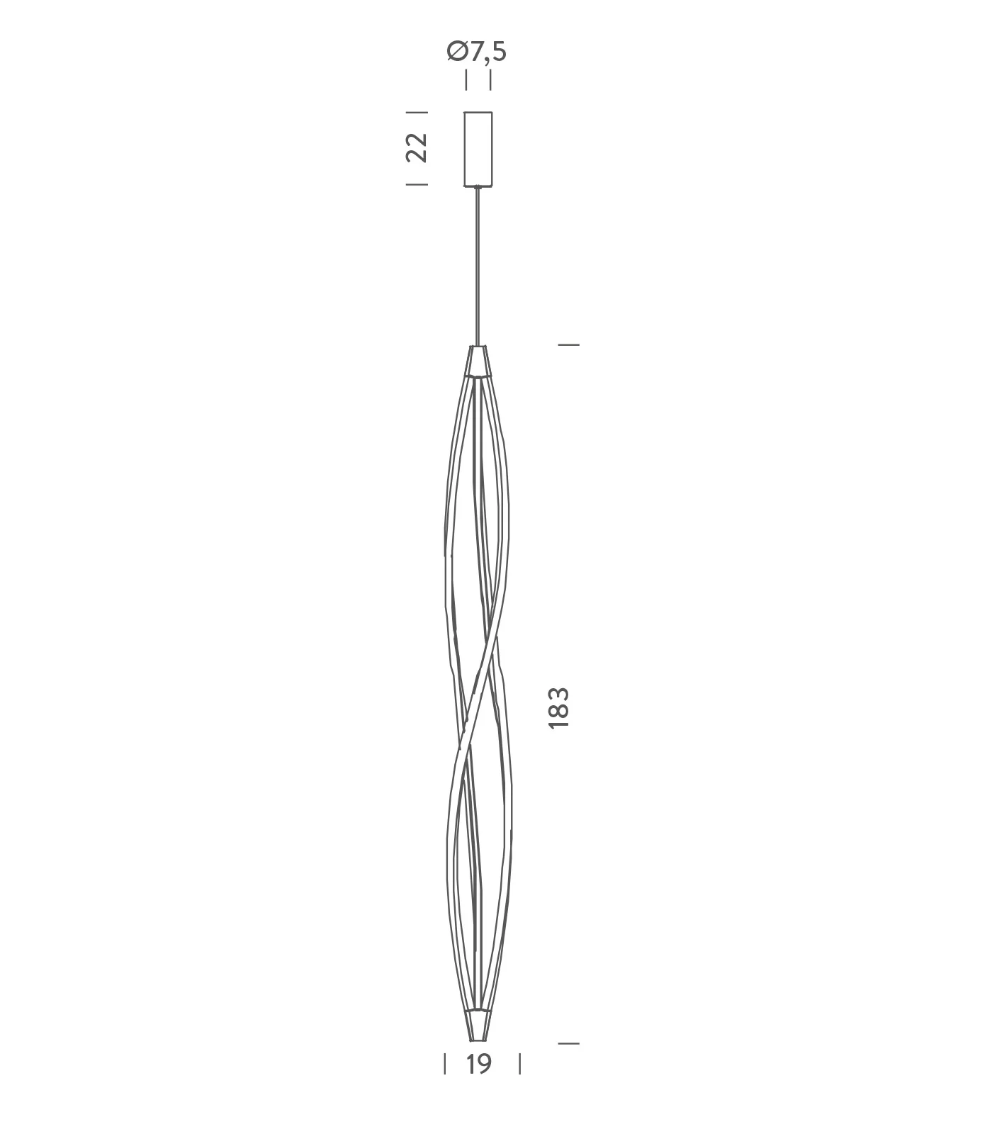In The Wind Vertical Pendant Light - Image 6