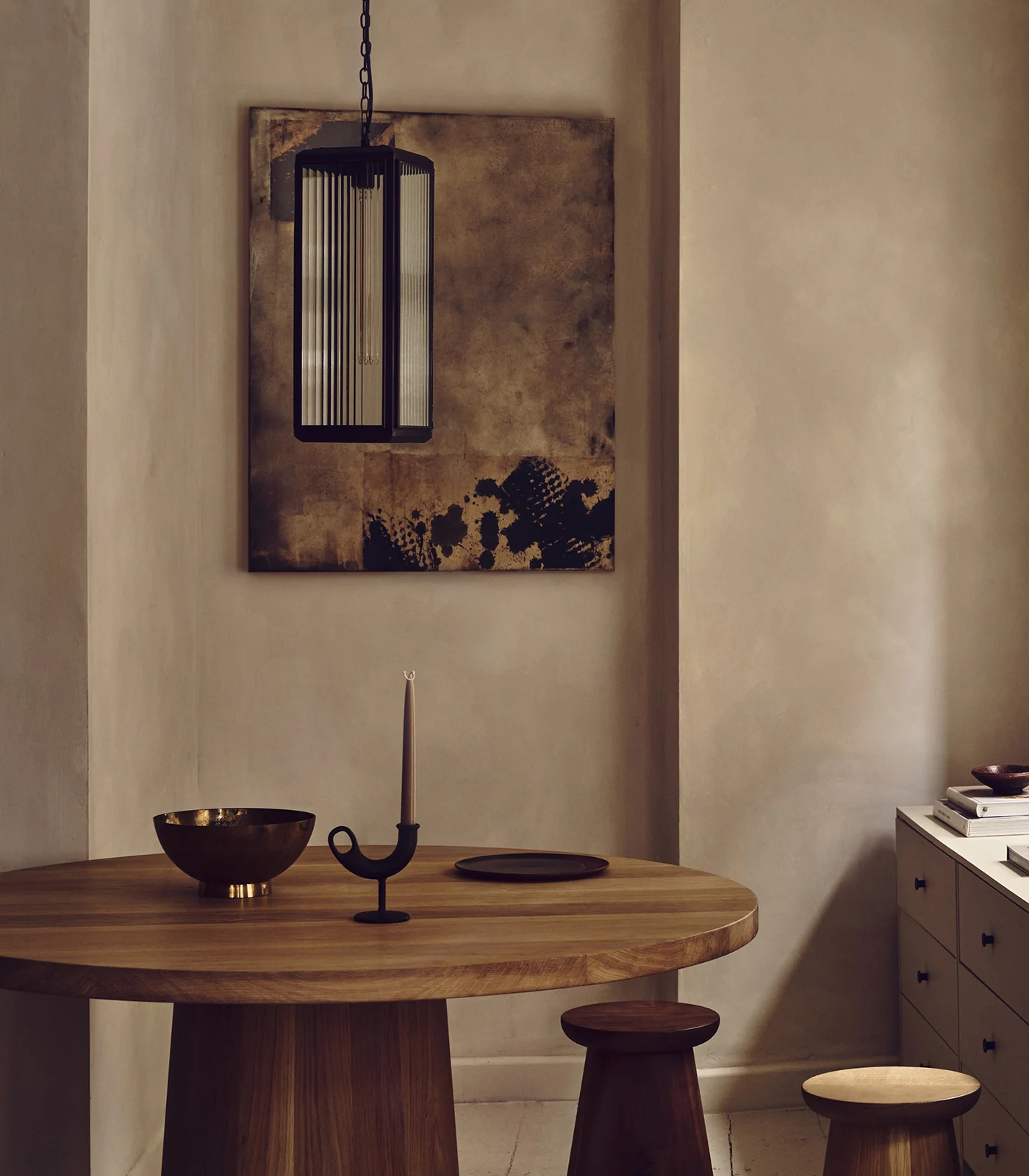 Lilac Reeded Pendant Light - Image 4