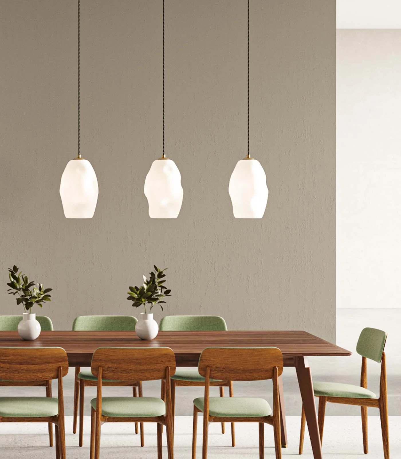 Organic White Pendant Light - Image 2