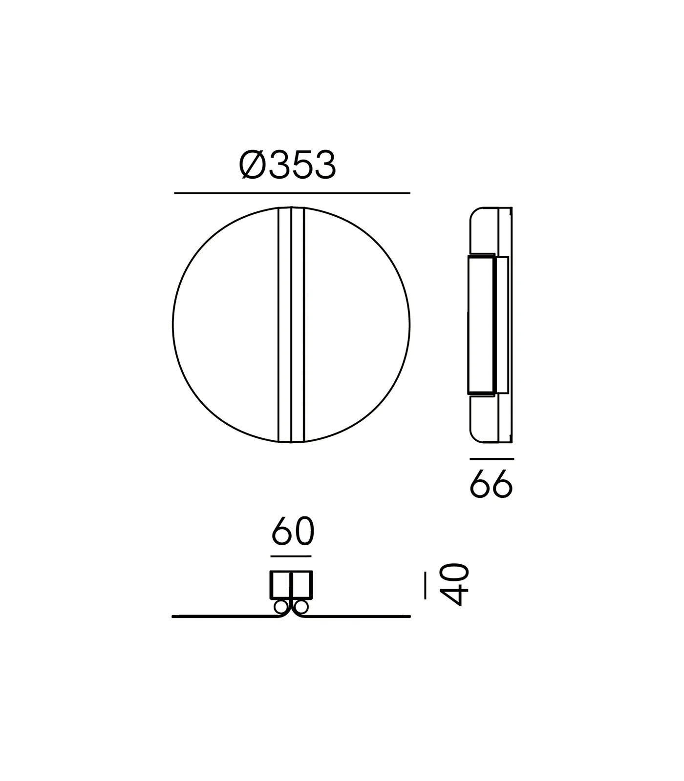 Split Round Wall Light - Image 7