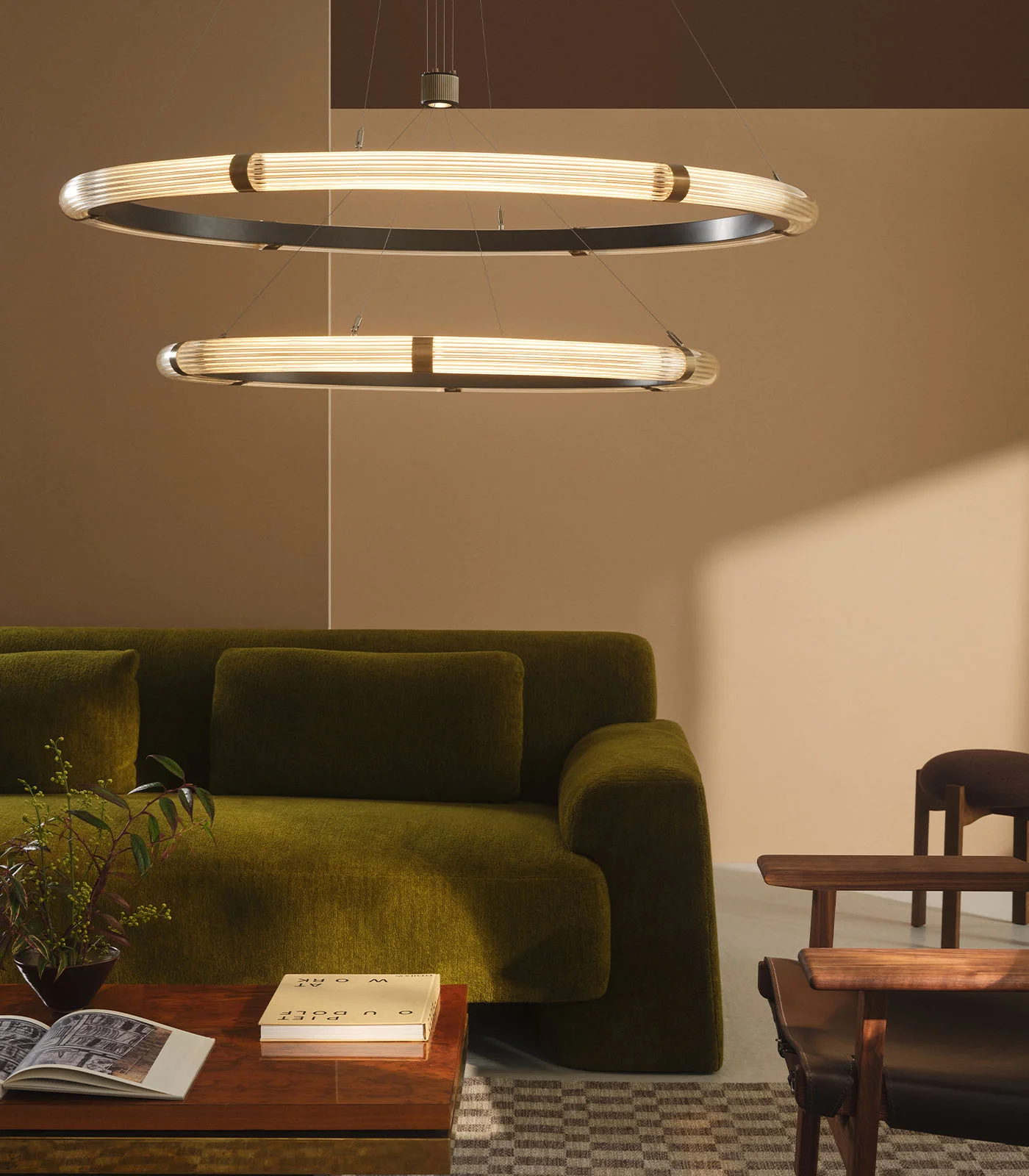 Strata Circular Two-Tier Pendant Light - Image 3