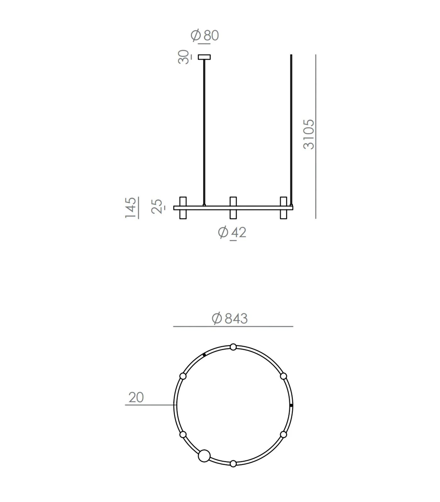 Tura 12lt Pendant Light - Image 2